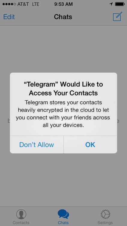 Telegram, an Open source Free & Secure Messaging App-contacts