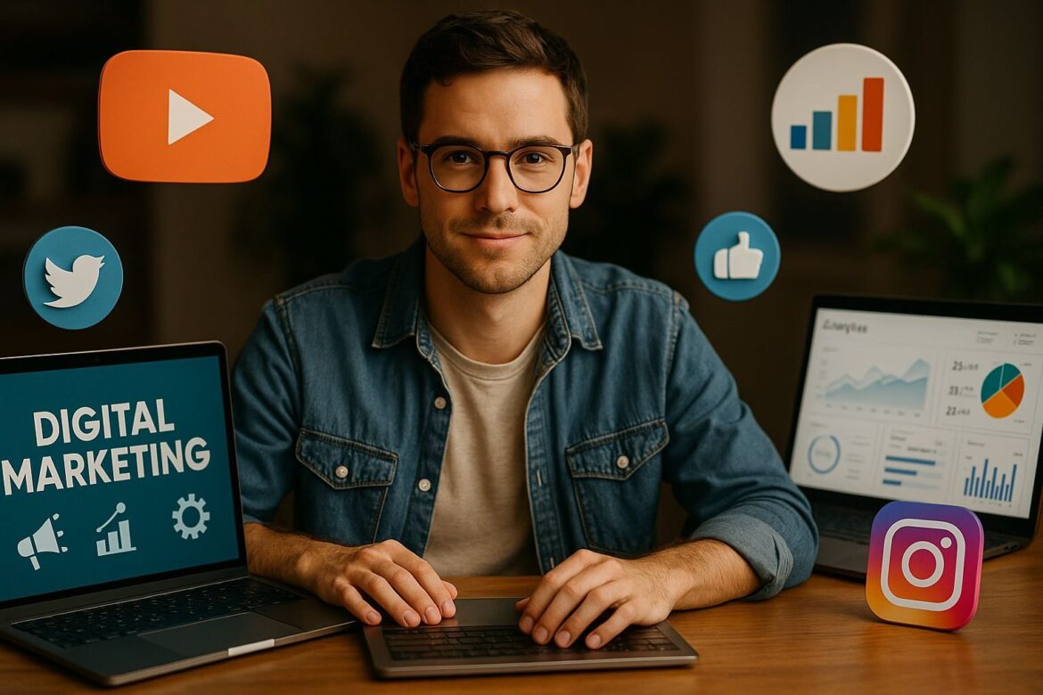 The Complete Roadmap: How to Transition from Any Career into Digital Marketing An Image Illustrationg The Complete Roadmap: How to Transition from Any Career into Digital Marketing