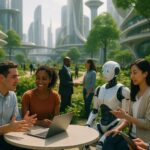 An Image Illustrationg The AI Dilemma: Balancing Innovation with Intellectual Diversity and Human Values